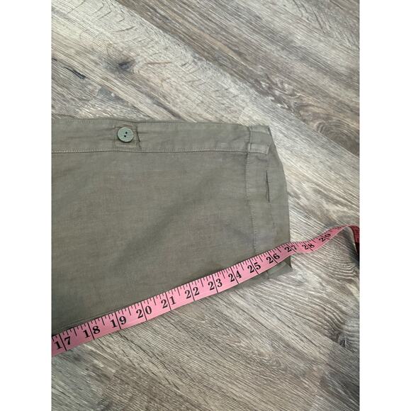 J. Jill Linen Light Green Cropped Linen Pants Large Petite - Picture 7 of 7